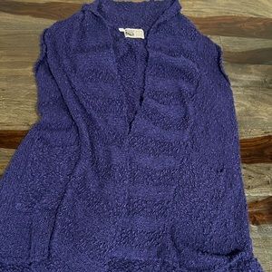 Habitat sleeveless sweater with pockets, purple size XL.